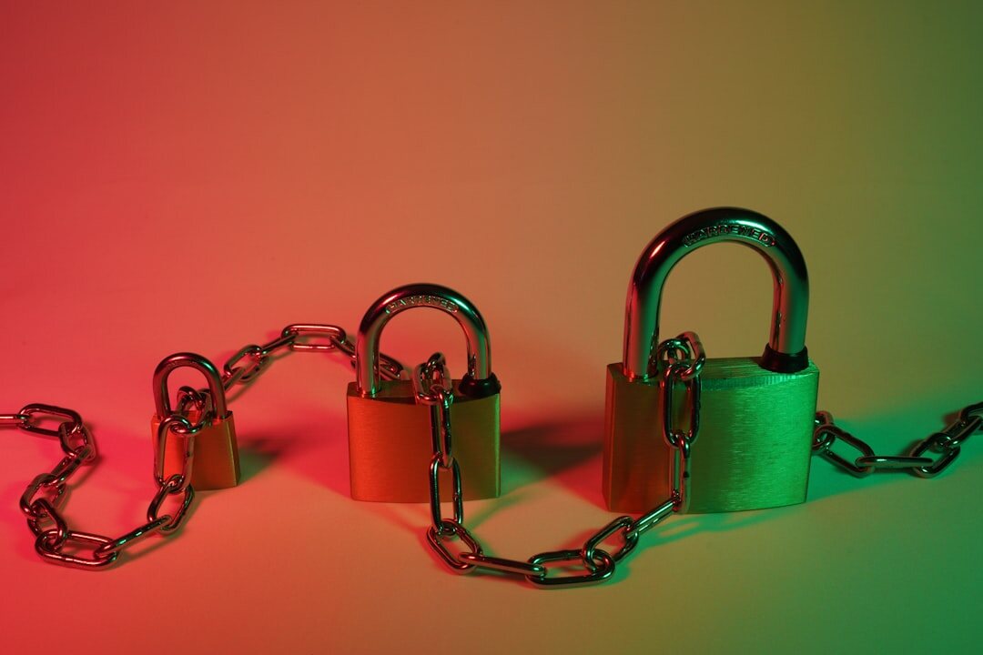 Cybersecurity concept with digital padlock and code